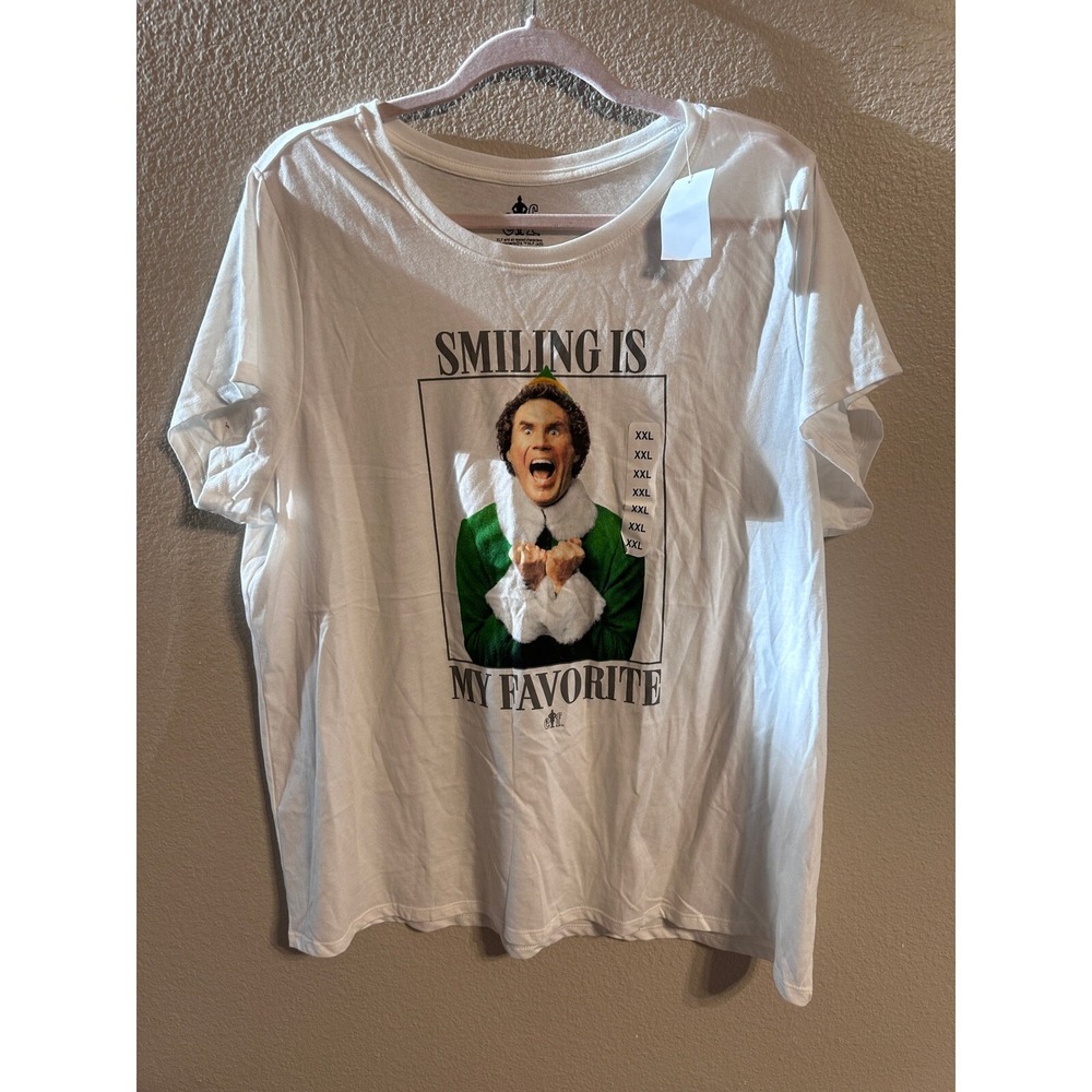 Elf Movie T-Shirt Smiling Is My Favorite Graphic Tee XXL